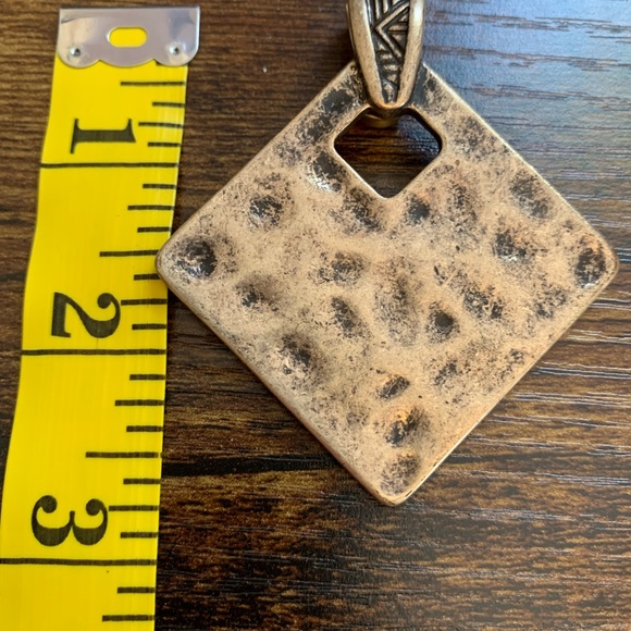 Premier Design Diamond Shaped Metal Necklace Pendant - Picture 6 of 6